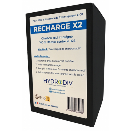 RECHARGE FILTRE ANTI-ODEURS FOSSE SEPTIQUE AU CHARBON ACTIF
