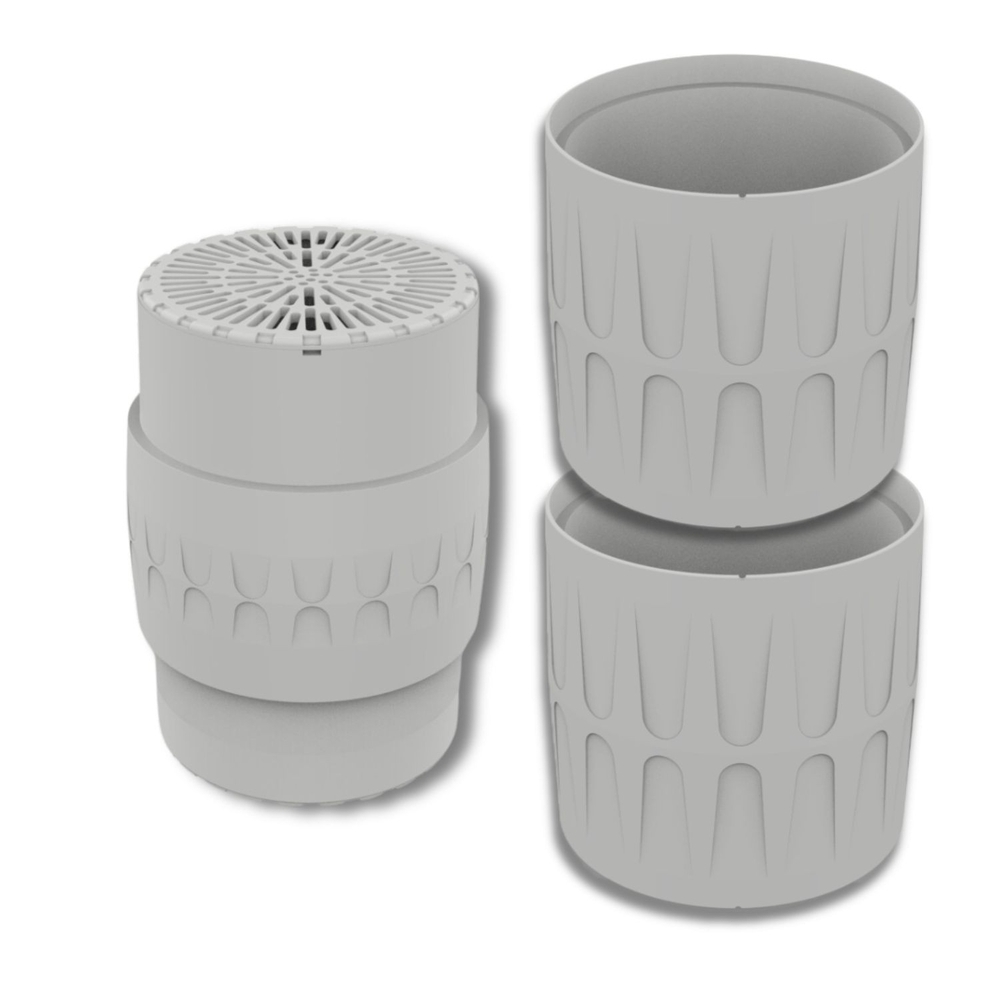 EPUR-100 FILTRE ANTI-ODEURS AU CHARBON ACTIF POUR FOSSE SEPTIQUE , TOUTES EAUX , Ø 100 MM