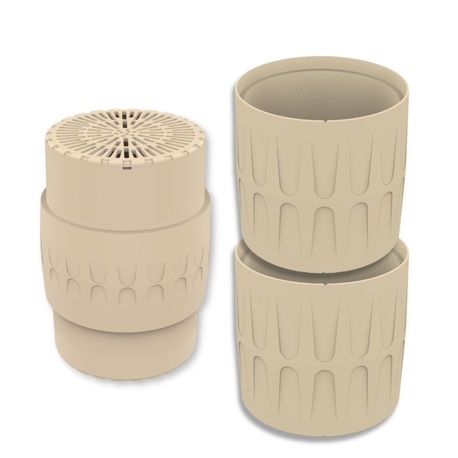 EPUR-100 FILTRE ANTI-ODEURS AU CHARBON ACTIF POUR FOSSE SEPTIQUE , TOUTES EAUX , Ø 100 MM