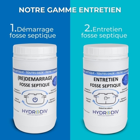 DEMARRAGE REDEMARRAGE FOSSE SEPTIQUE , TOUTES EAUX , FILTRE COMPACT , AUX BACTERIES ET ENZYMES , MONODOSE 1 KG