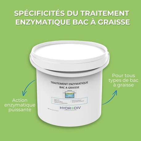 TRAITEMENT BAC A GRAISSE , ASSAINISSEMENT : POUDRE AUX ENZYMES 5 KG