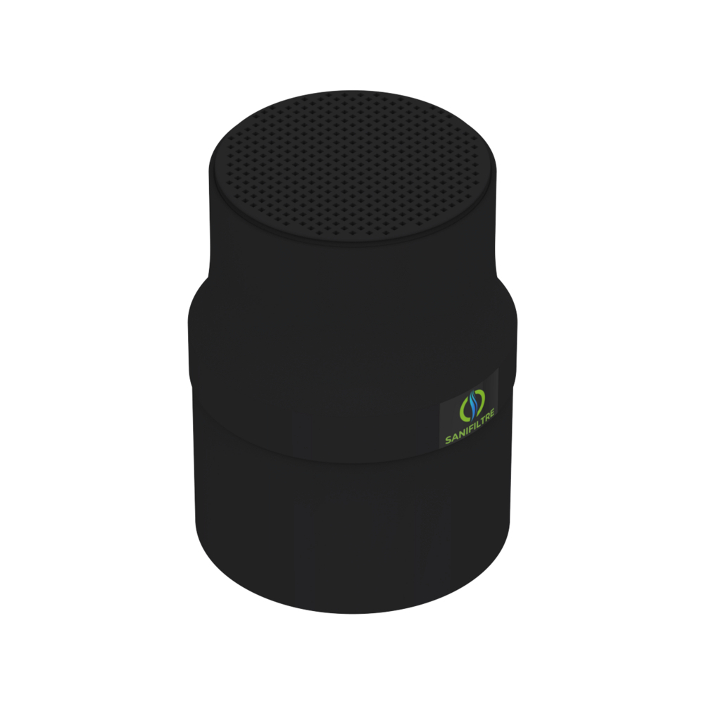 FILTRE ANTI-ODEURS AU CHARBON ACTIF POUR FOSSE SEPTIQUE + MANCHON GRIS