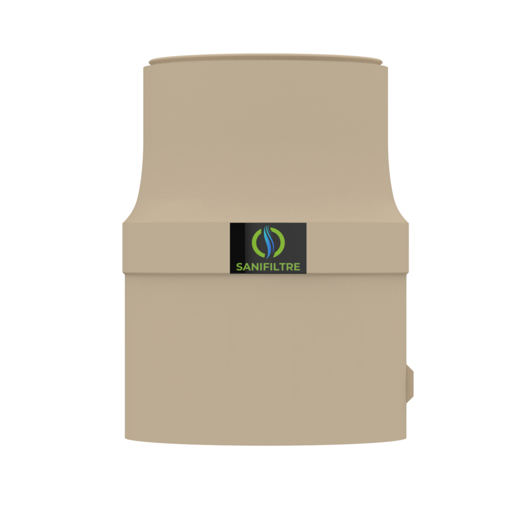 FILTRE ANTI-ODEURS AU CHARBON ACTIF POUR FOSSE SEPTIQUE + MANCHON GRIS