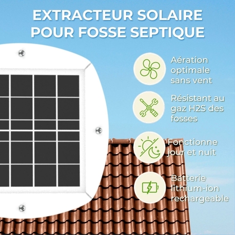EXTRACTEUR SOLAIRE RECHARGEABLE POUR FOSSE SEPTIQUE